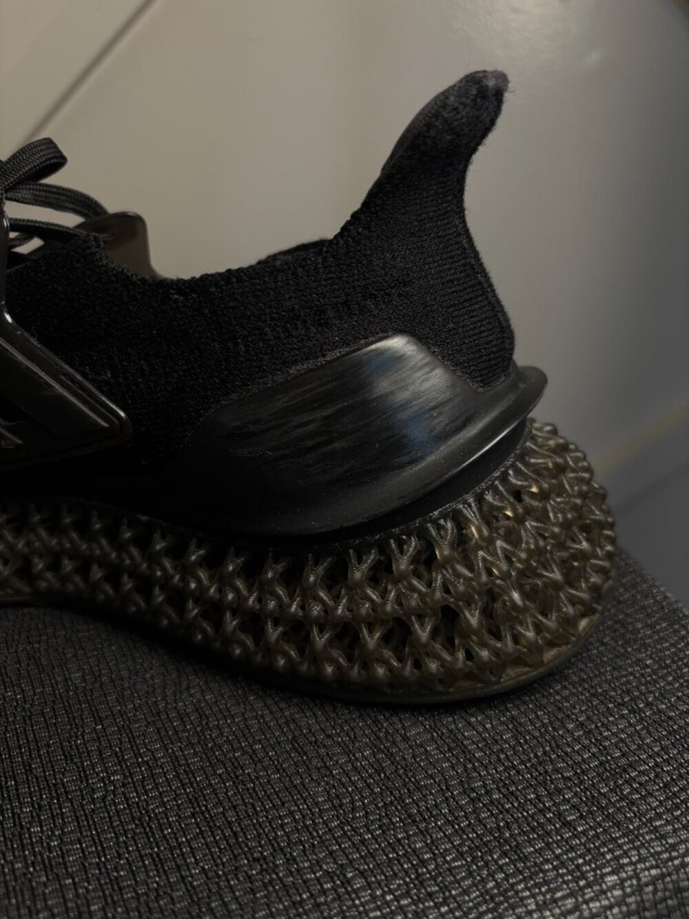 Adidas Ultraboost 4D Black Athletic Running Shoes - Picture 3 of 5